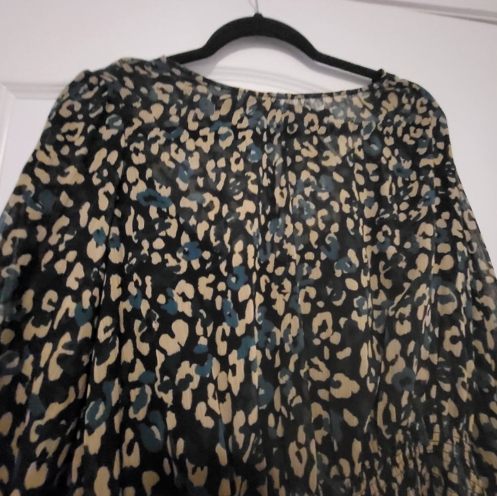 NWT Tommy Hilfiger Long Sleeve A-line Spring  Midi Dress Size 14 - Picture 8 of 11